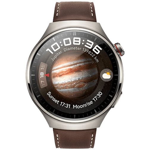 Huawei Watch 4 Pro Beige (Bruine Leren Band)