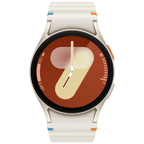 Samsung Galaxy Watch 7 40mm Beige (Witte Rubberen Band)